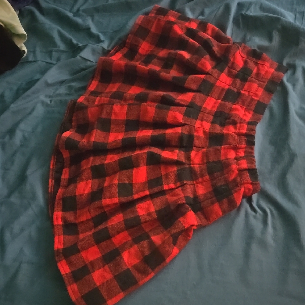 Plaid Red and Black Skirt
